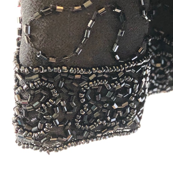 Lovely Black-beaded Jacket Size X-LARGE JMD New York - Picture 3 of 8